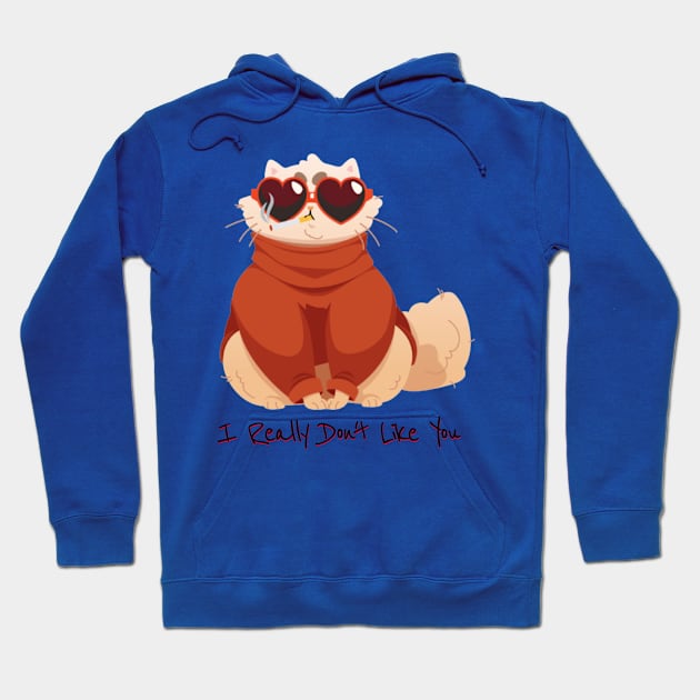 I really don't like you - catsondrugs.com - cat, cats, catsagram, catstagram, instagood, kitten, kitty, kittens, pet, pets, animal, animals, petstagram Hoodie by catsondrugs.com